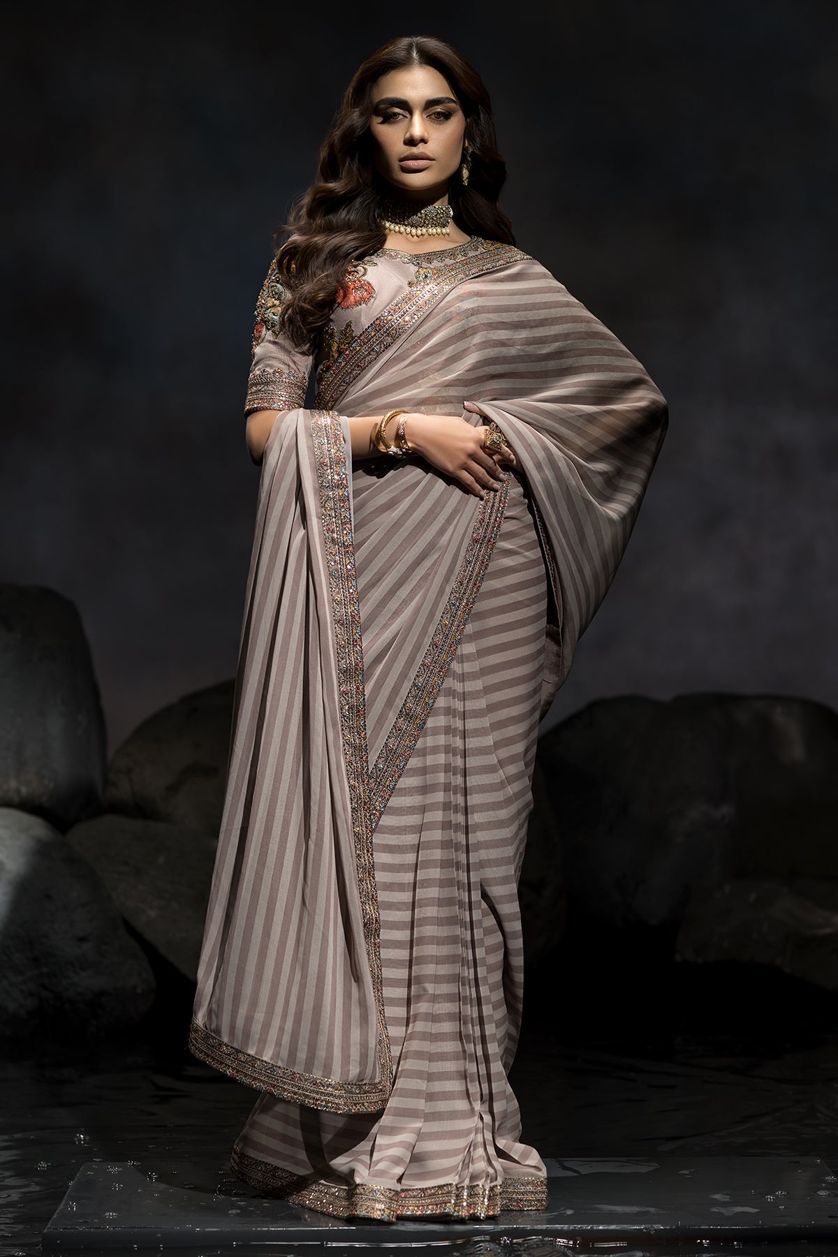 3-PC Unstitched Premium Saree Collection CSS6-06