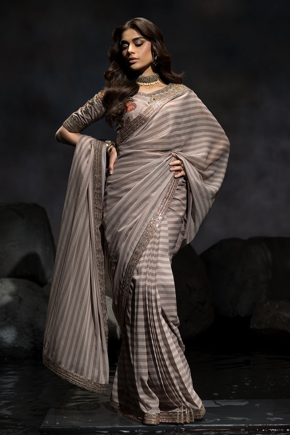 3-PC Unstitched Premium Saree Collection CSS6-06
