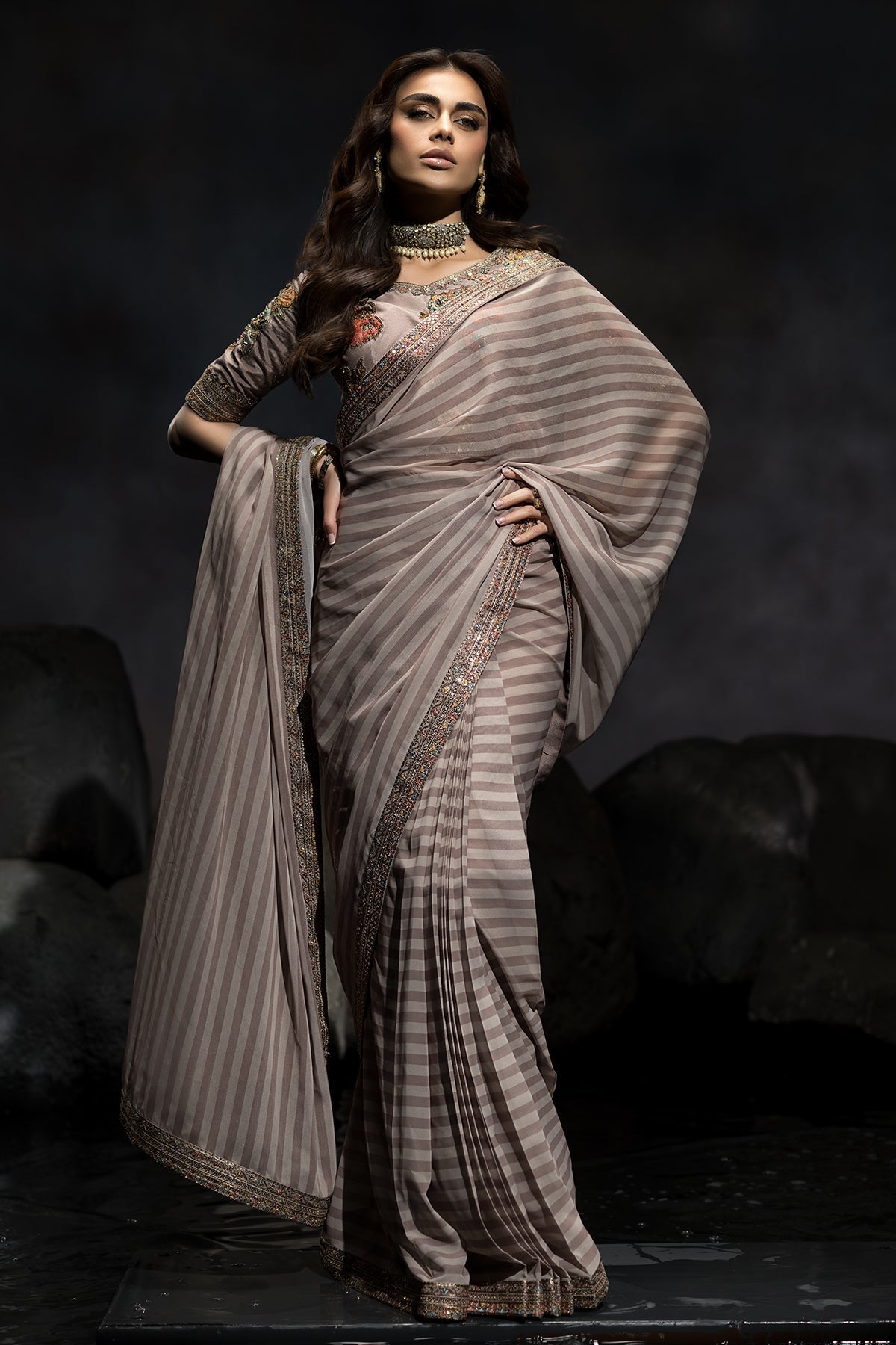 3-PC Unstitched Premium Saree Collection CSS6-06