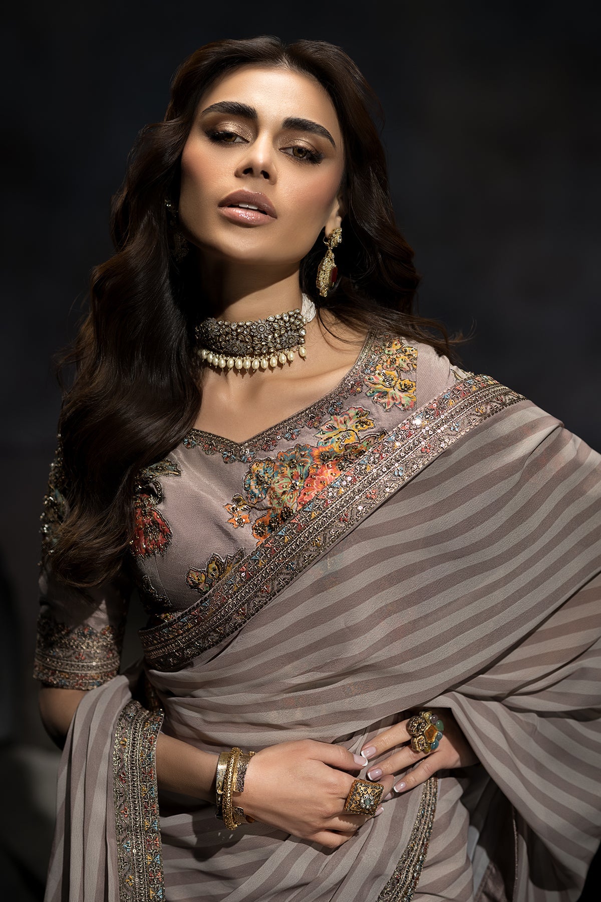 3-PC Unstitched Premium Saree Collection CSS6-06