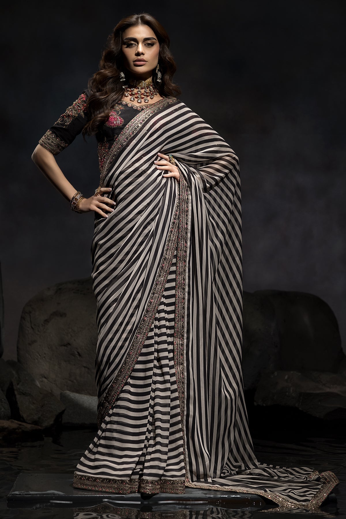 3-PC Unstitched Premium Saree Collection CSS6-01
