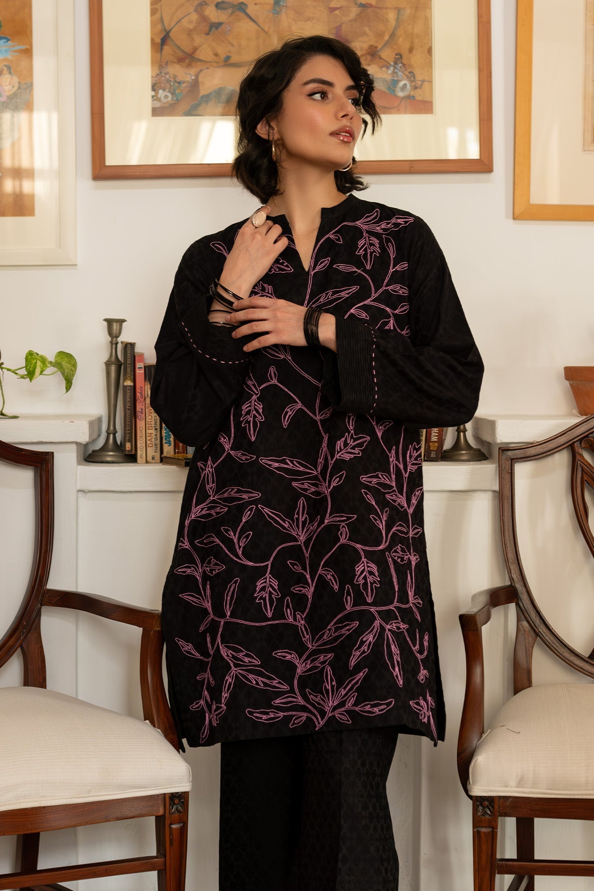 3 Piece Embroidered Suit