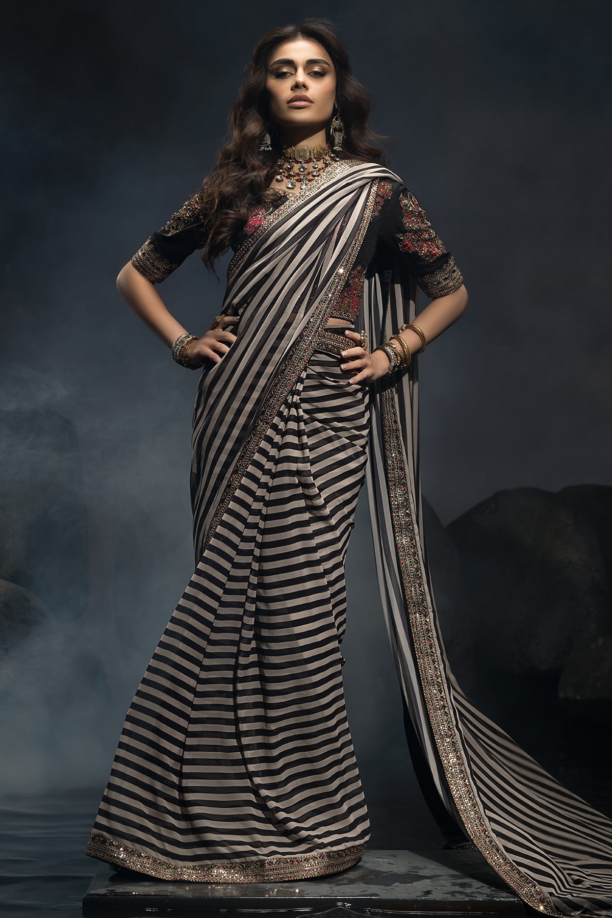 3-PC Unstitched Premium Saree Collection CSS6-01