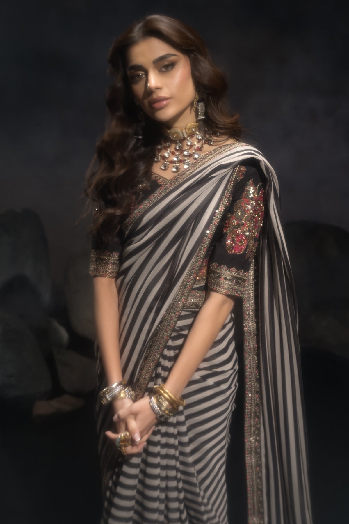 3-PC Unstitched Premium Saree Collection CSS6-01