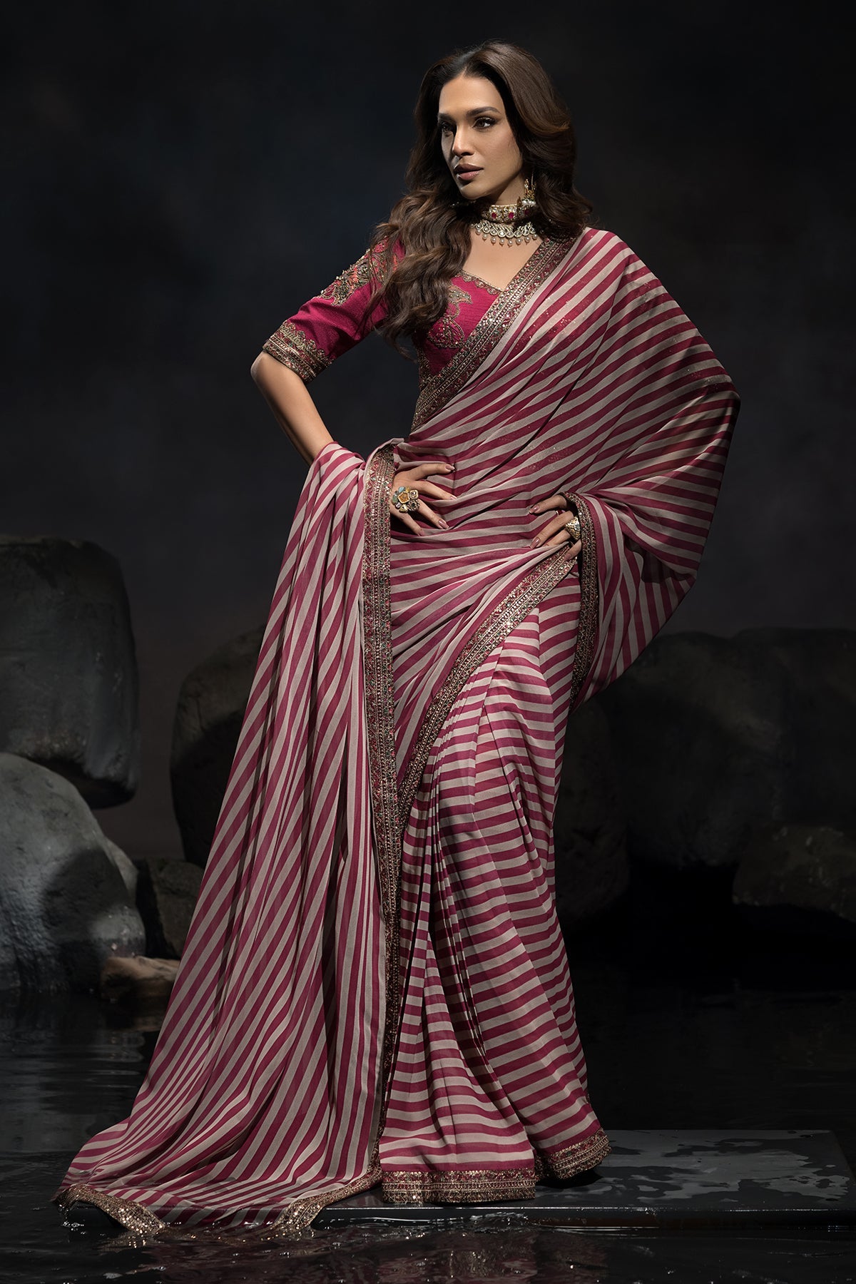 3-PC Unstitched Premium Saree Collection CSS6-05