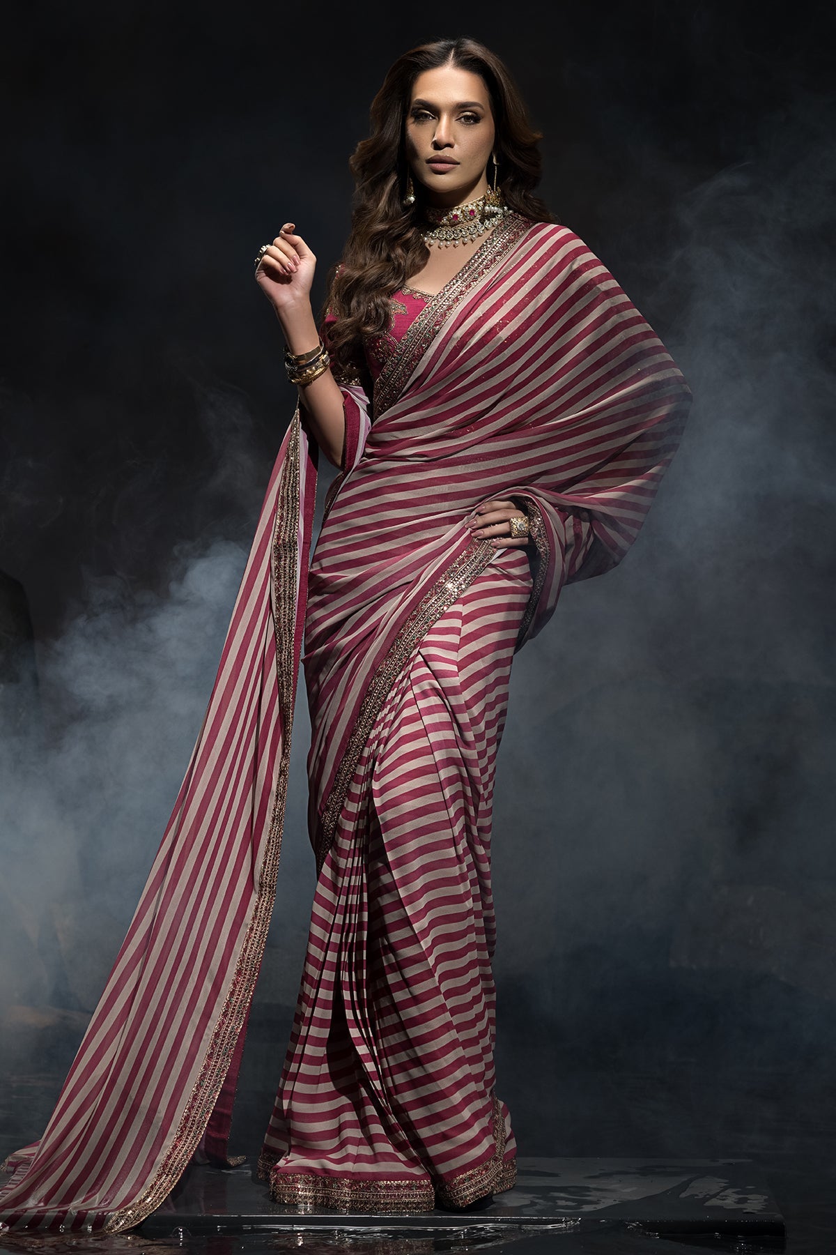 3-PC Unstitched Premium Saree Collection CSS6-05