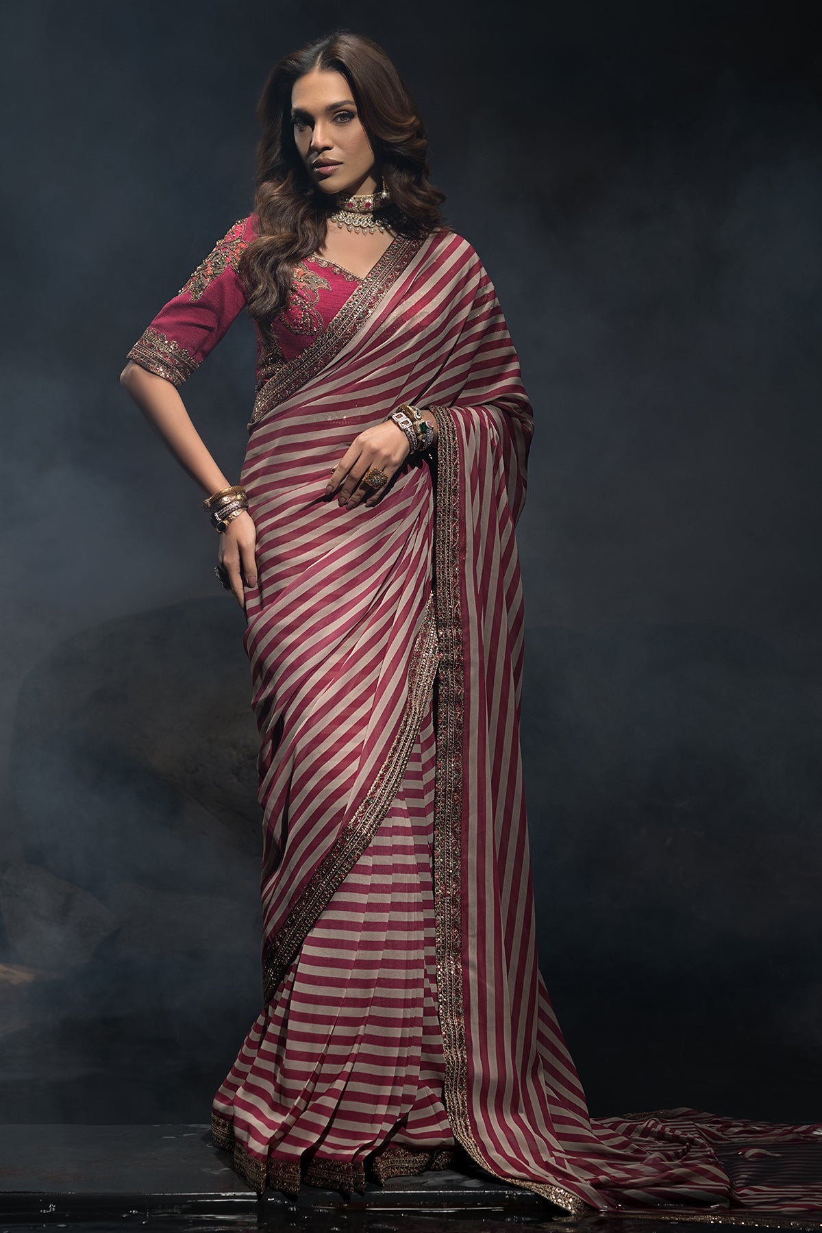 3-PC Unstitched Premium Saree Collection CSS6-05