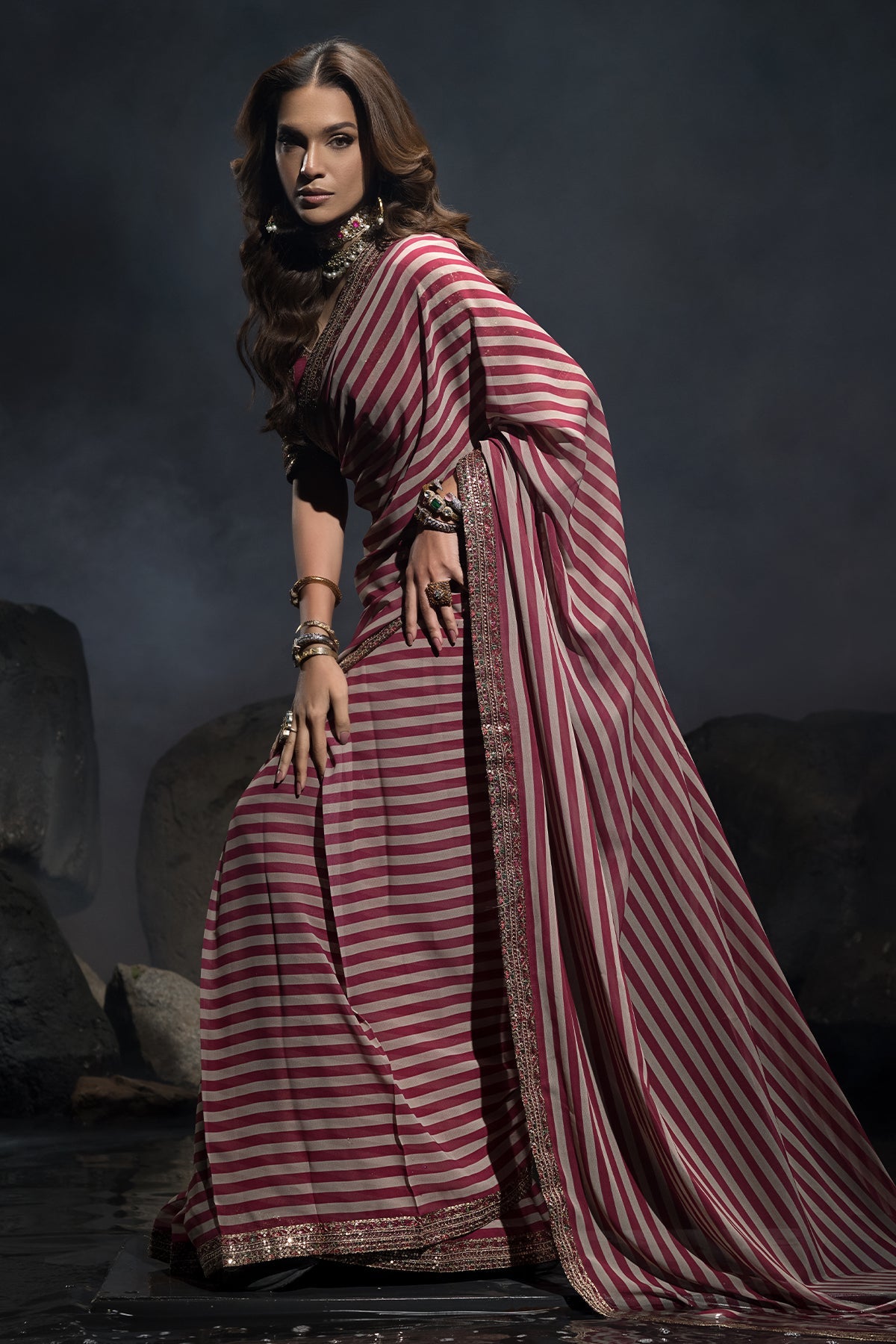 3-PC Unstitched Premium Saree Collection CSS6-05