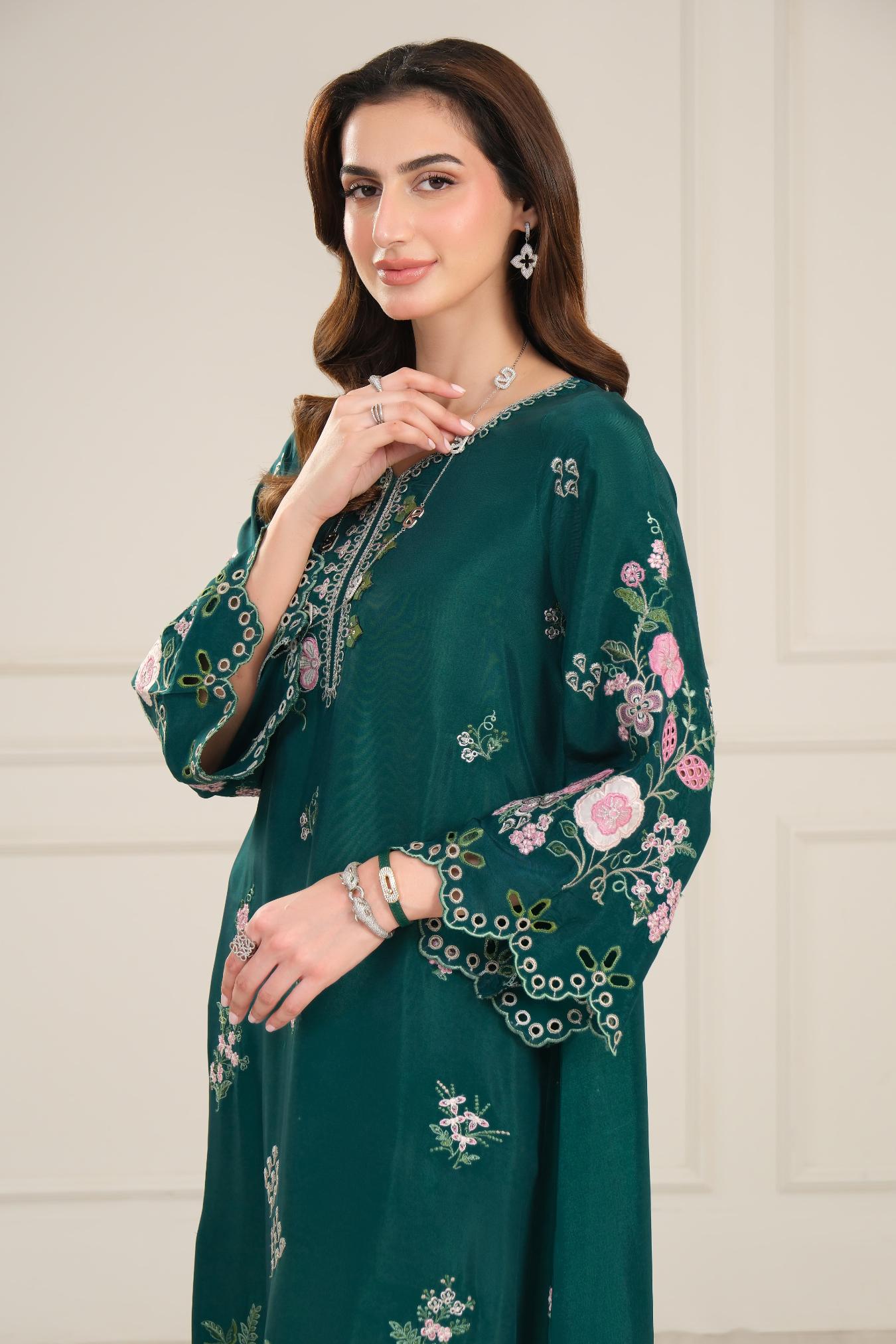D6 - bottle-green Kaftan