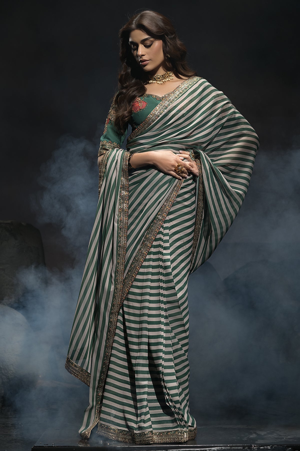 3-PC Unstitched Premium Saree Collection CSS6-04