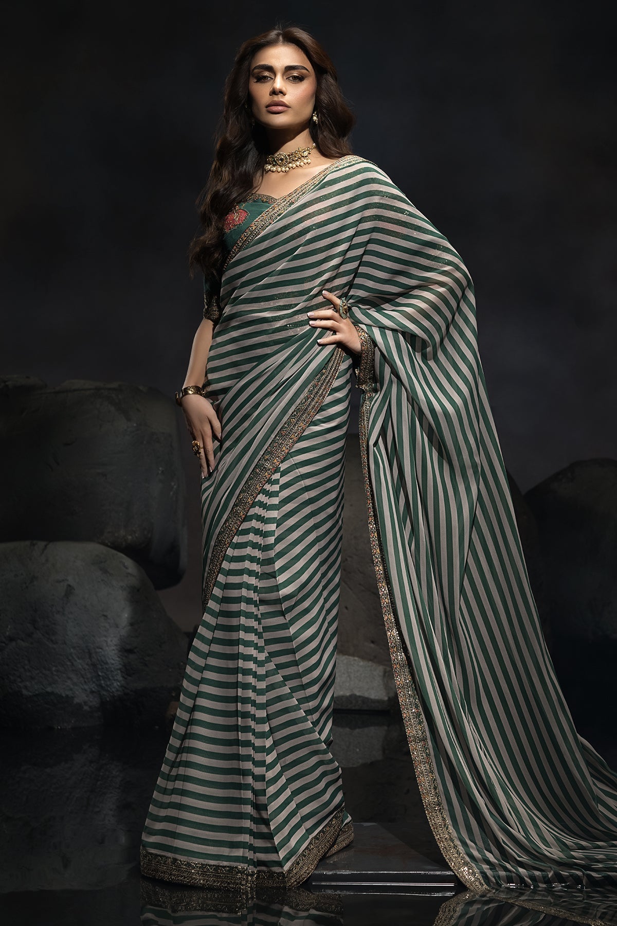 3-PC Unstitched Premium Saree Collection CSS6-04