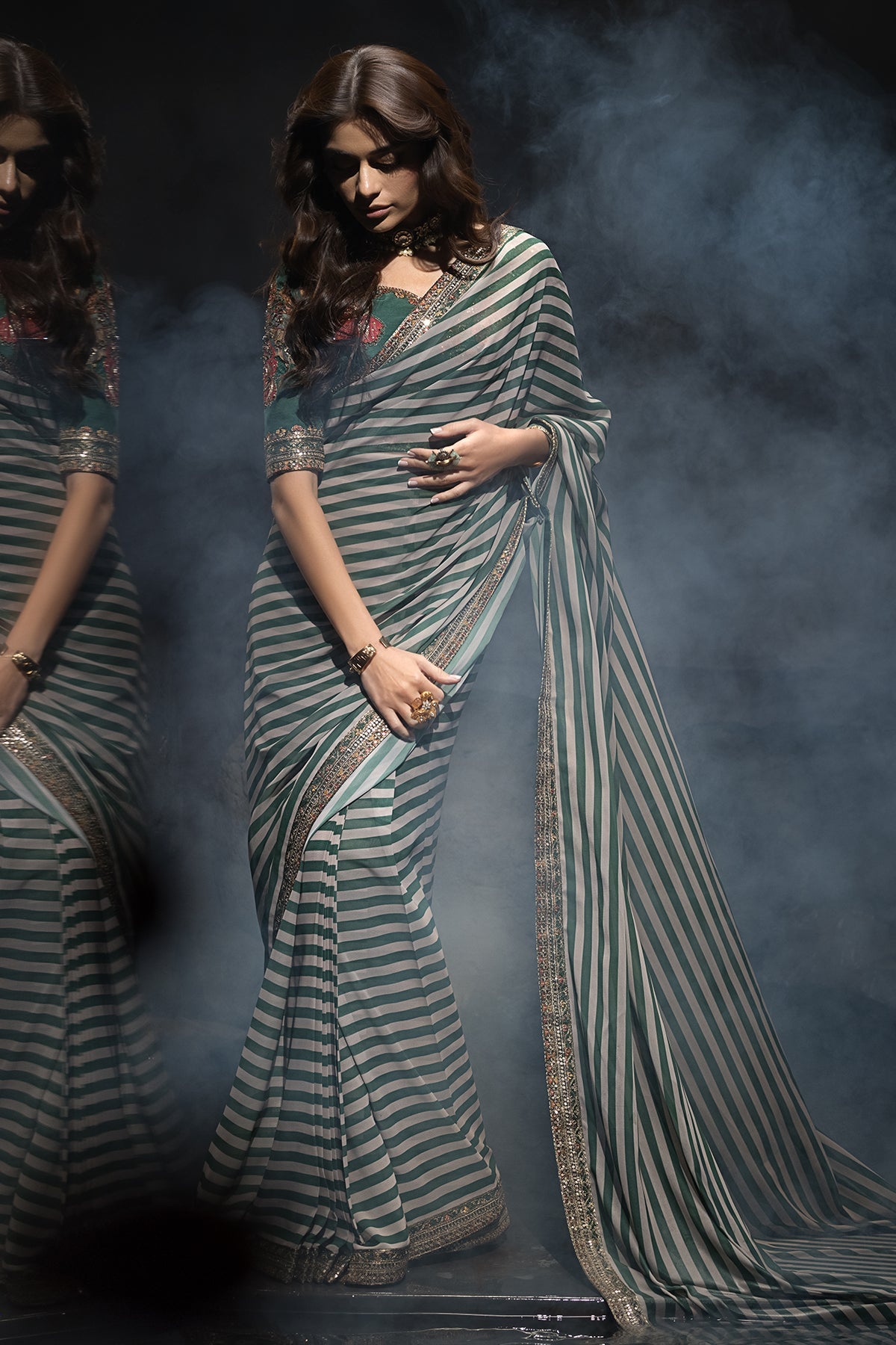 3-PC Unstitched Premium Saree Collection CSS6-04