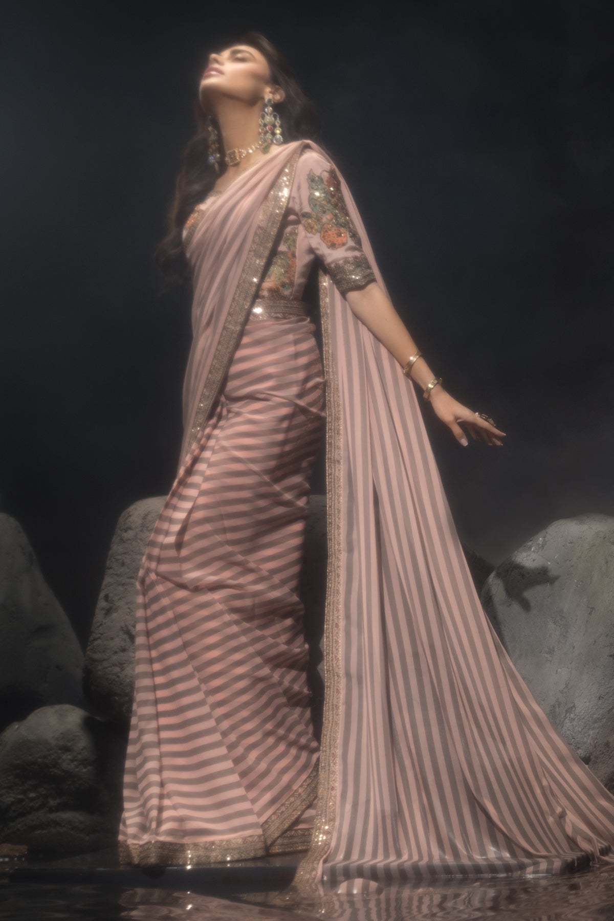 3-PC  Unstitched Premium Saree Collection CSS6-02