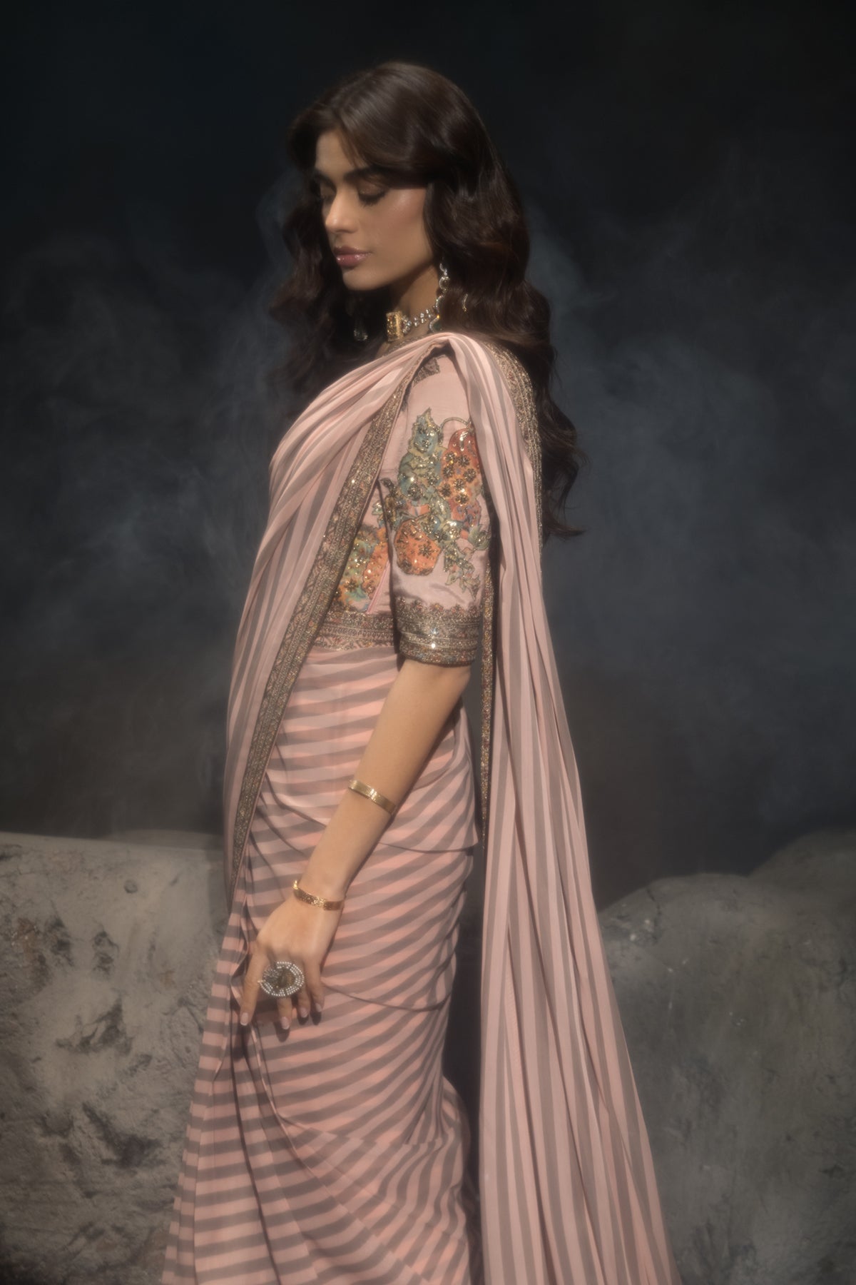 3-PC  Unstitched Premium Saree Collection CSS6-02