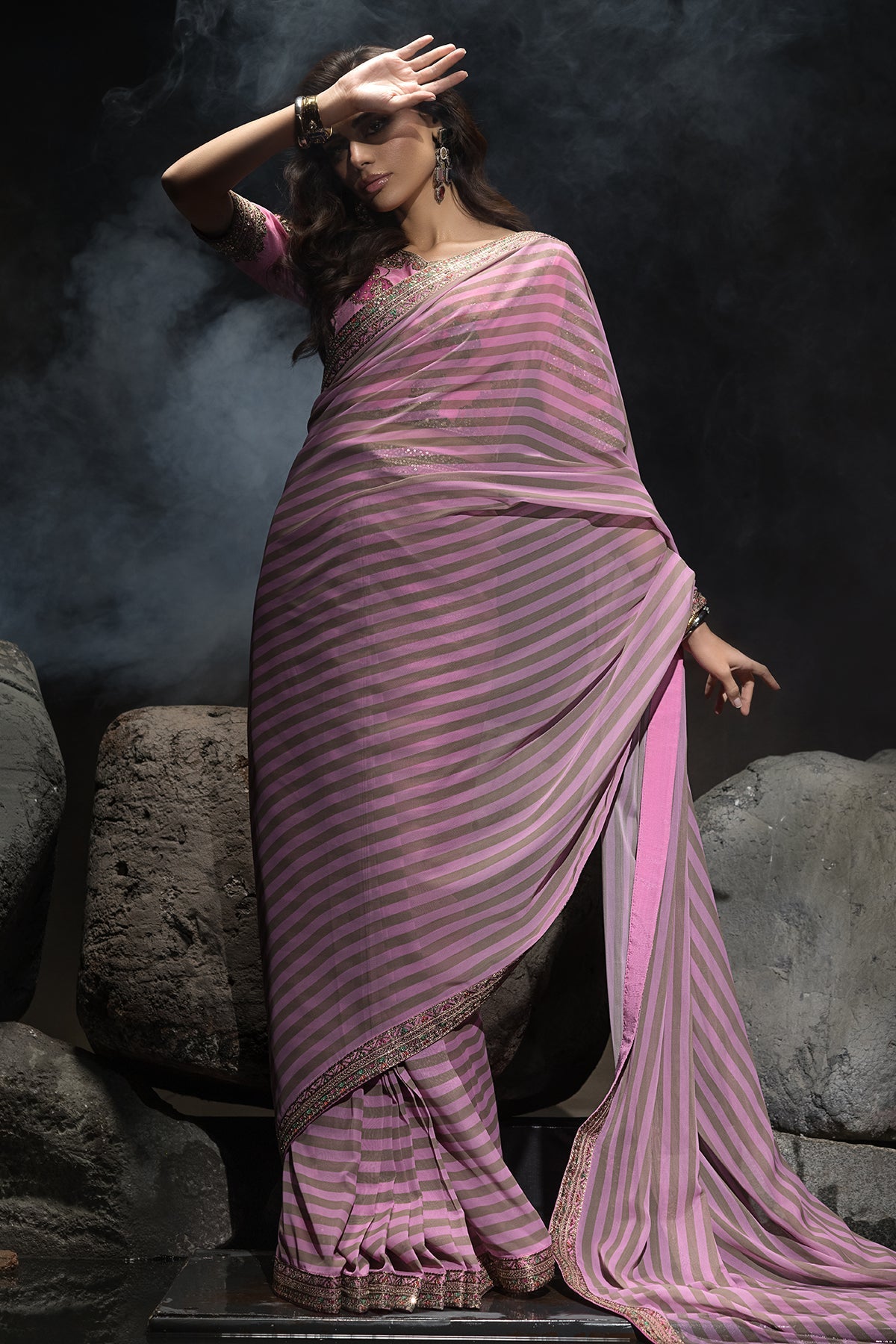 3-PC Unstitched Premium Saree Collection CSS6-03