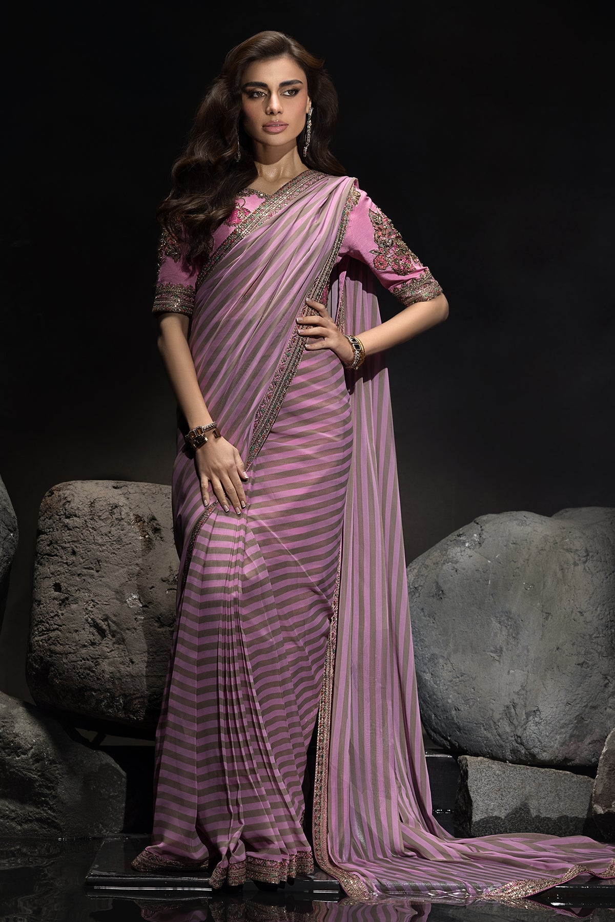 3-PC Unstitched Premium Saree Collection CSS6-03