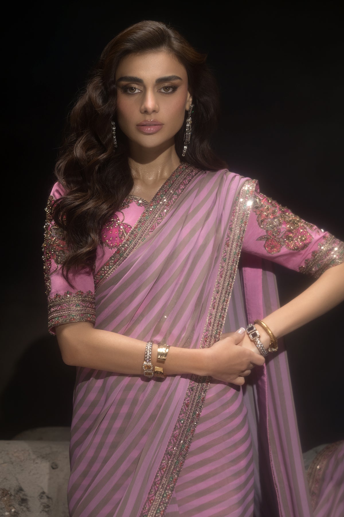 3-PC Unstitched Premium Saree Collection CSS6-03