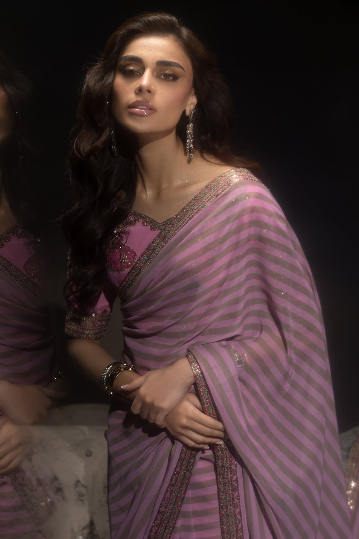 3-PC Unstitched Premium Saree Collection CSS6-03