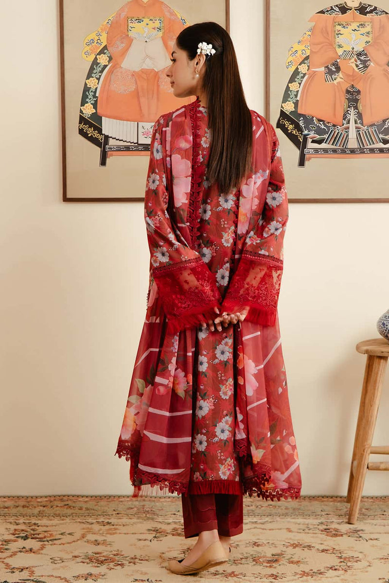 Plain Chiffon Dupatta with Trimmings