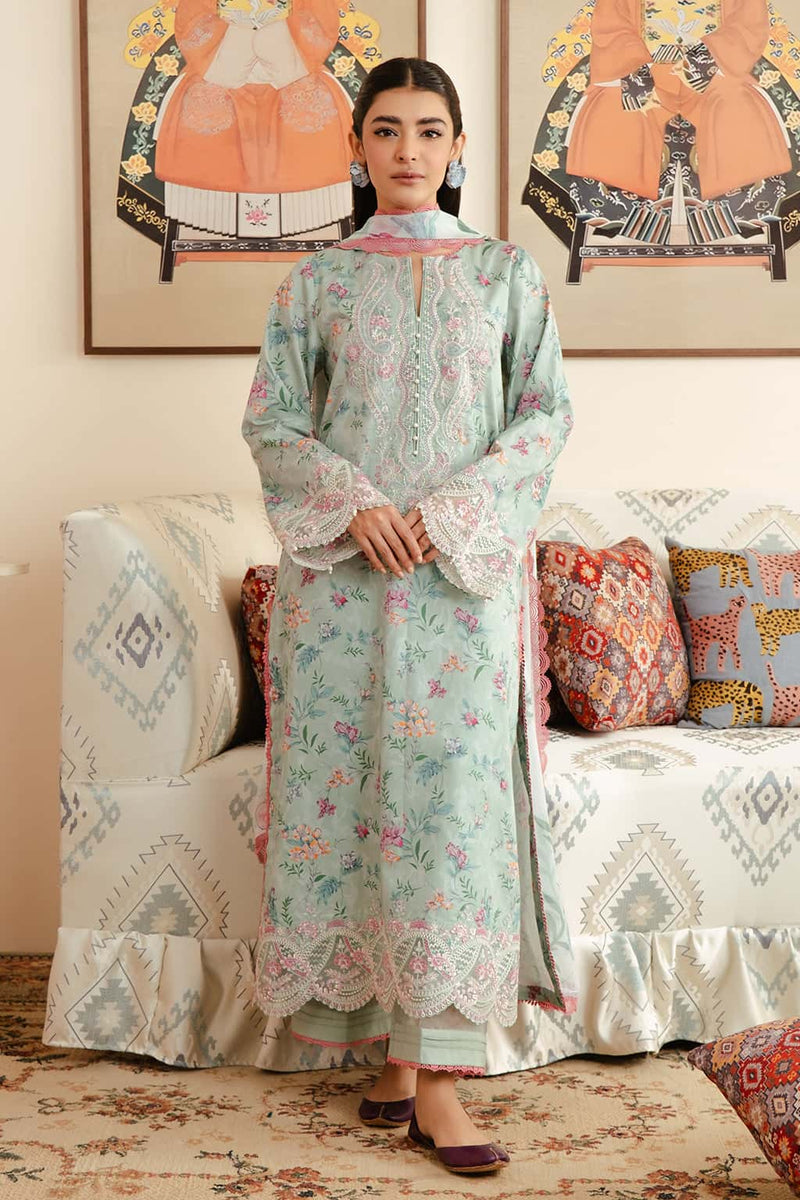 Plain Chiffon Dupatta with Trimmings