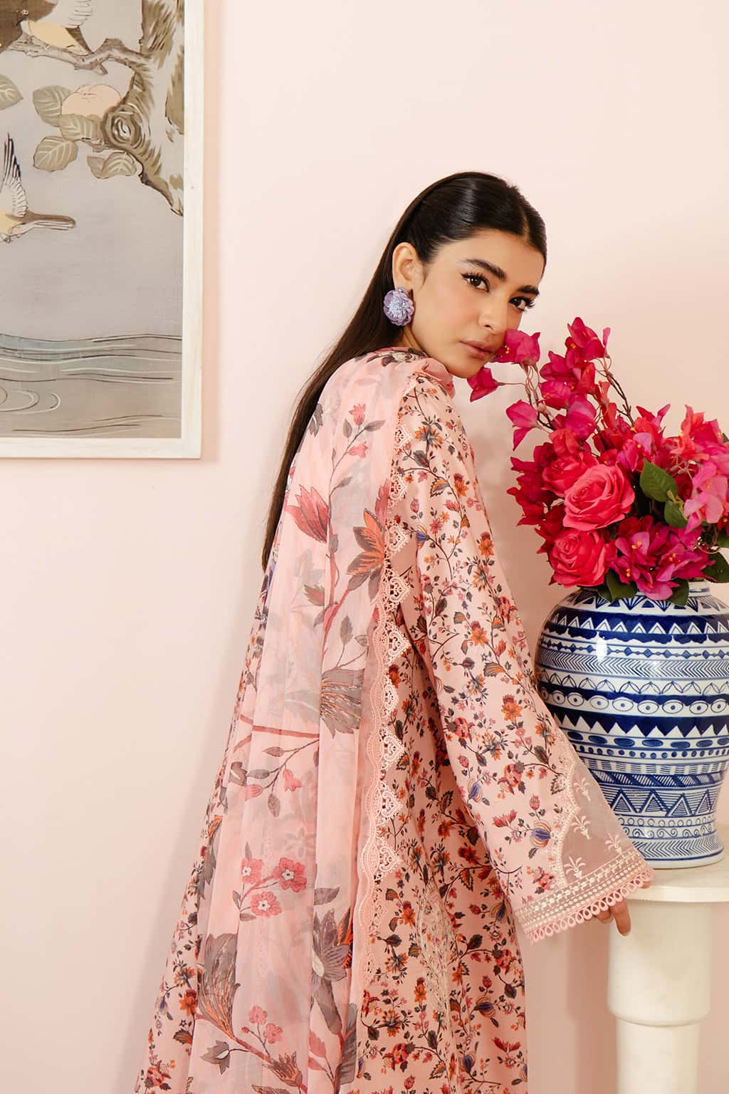 Embroidered Organza Dupatta (as Shown)