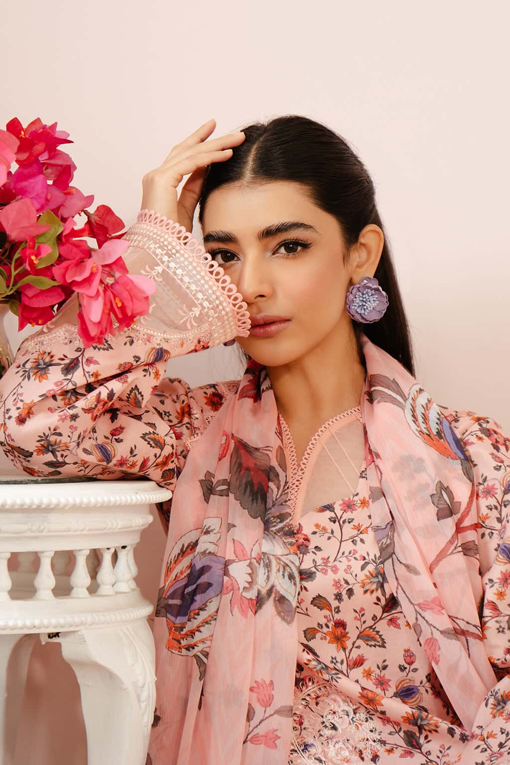 Embroidered Organza Dupatta (as Shown)