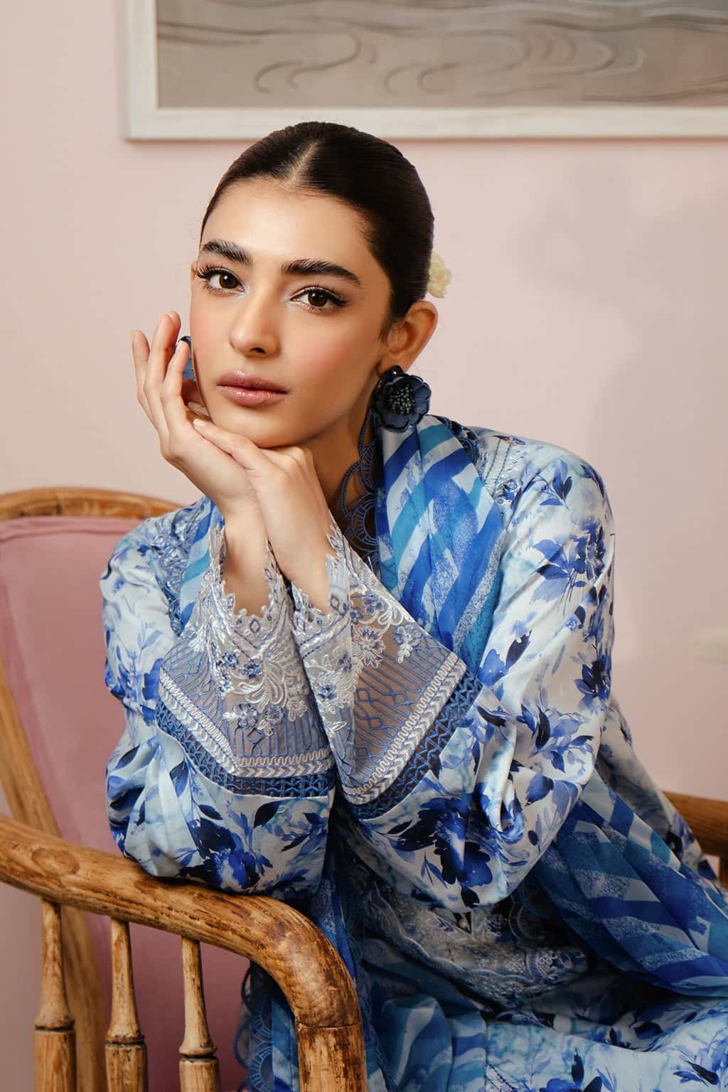 Plain Chiffon Dupatta with Trimmings
