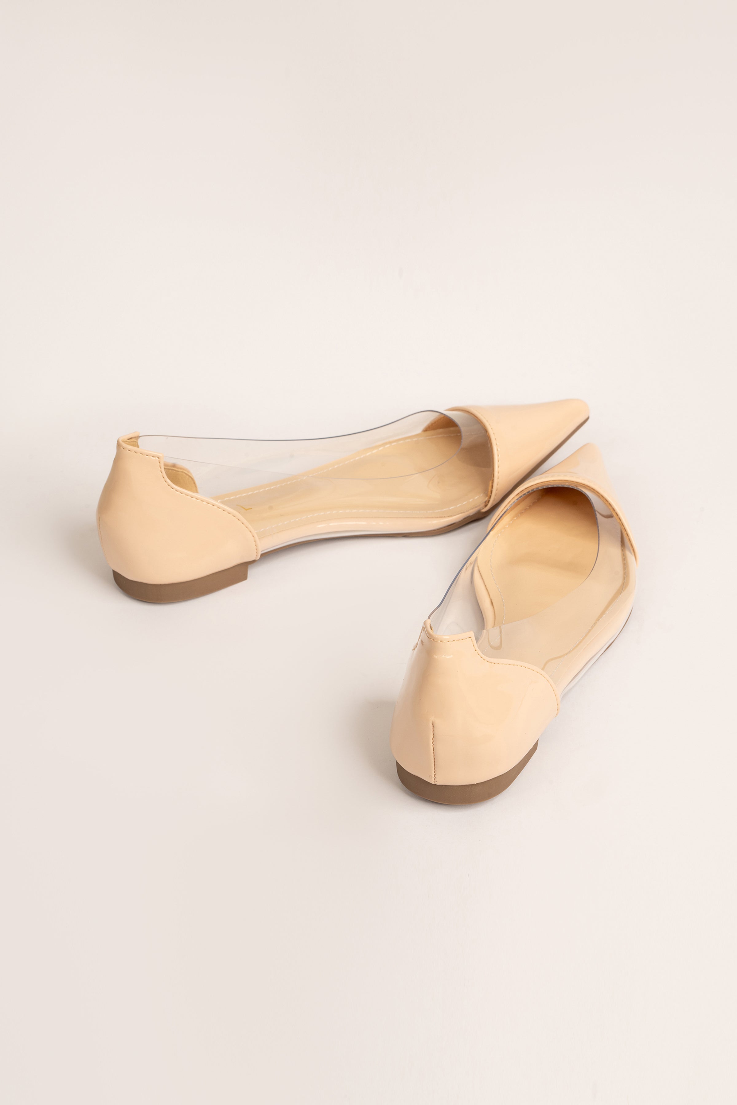Nude PVC Flats