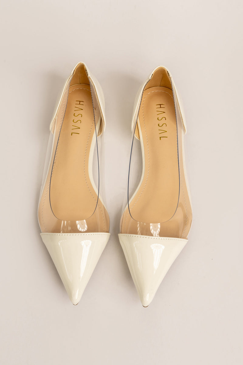 White PVC Flats