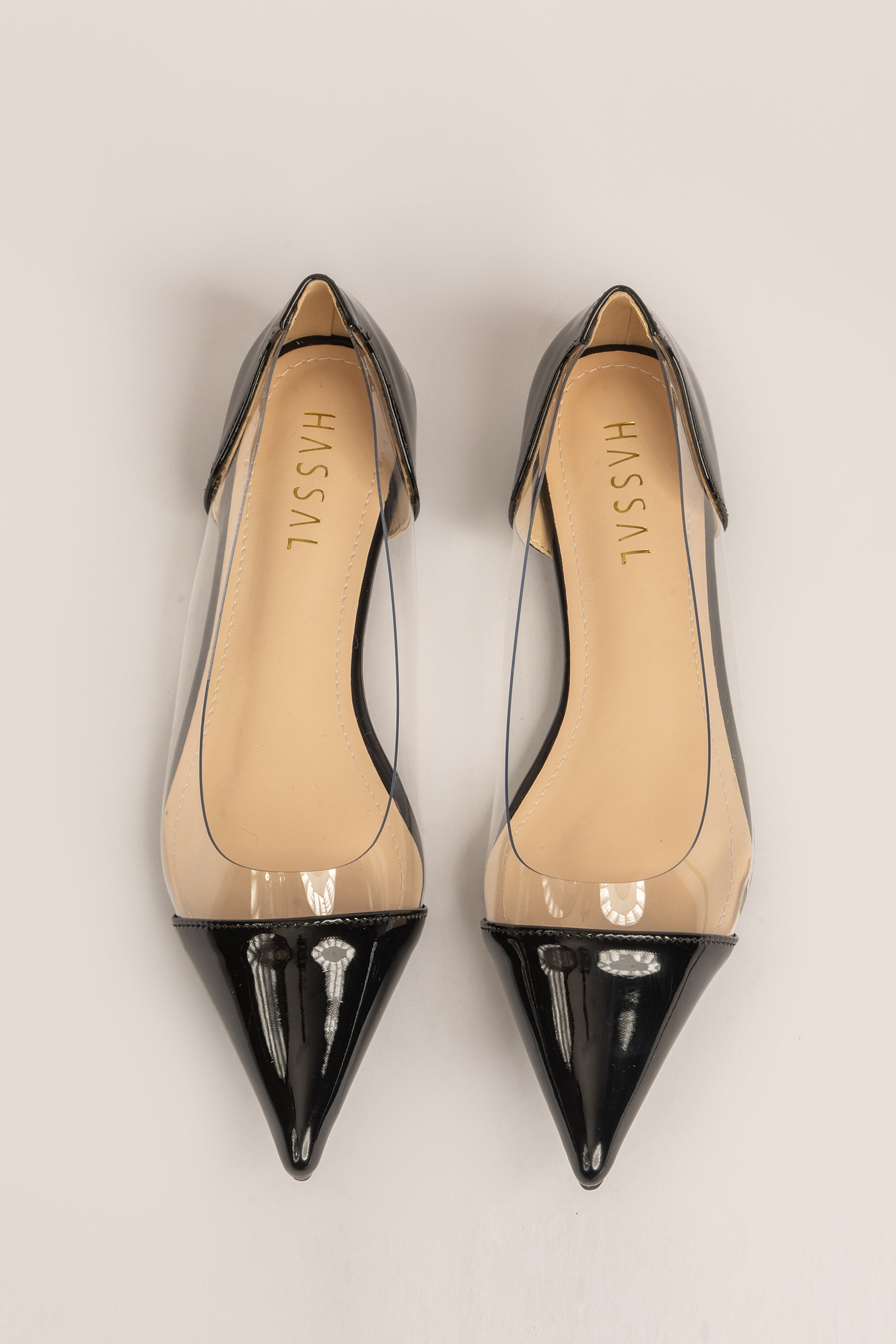 Black PVC Flats