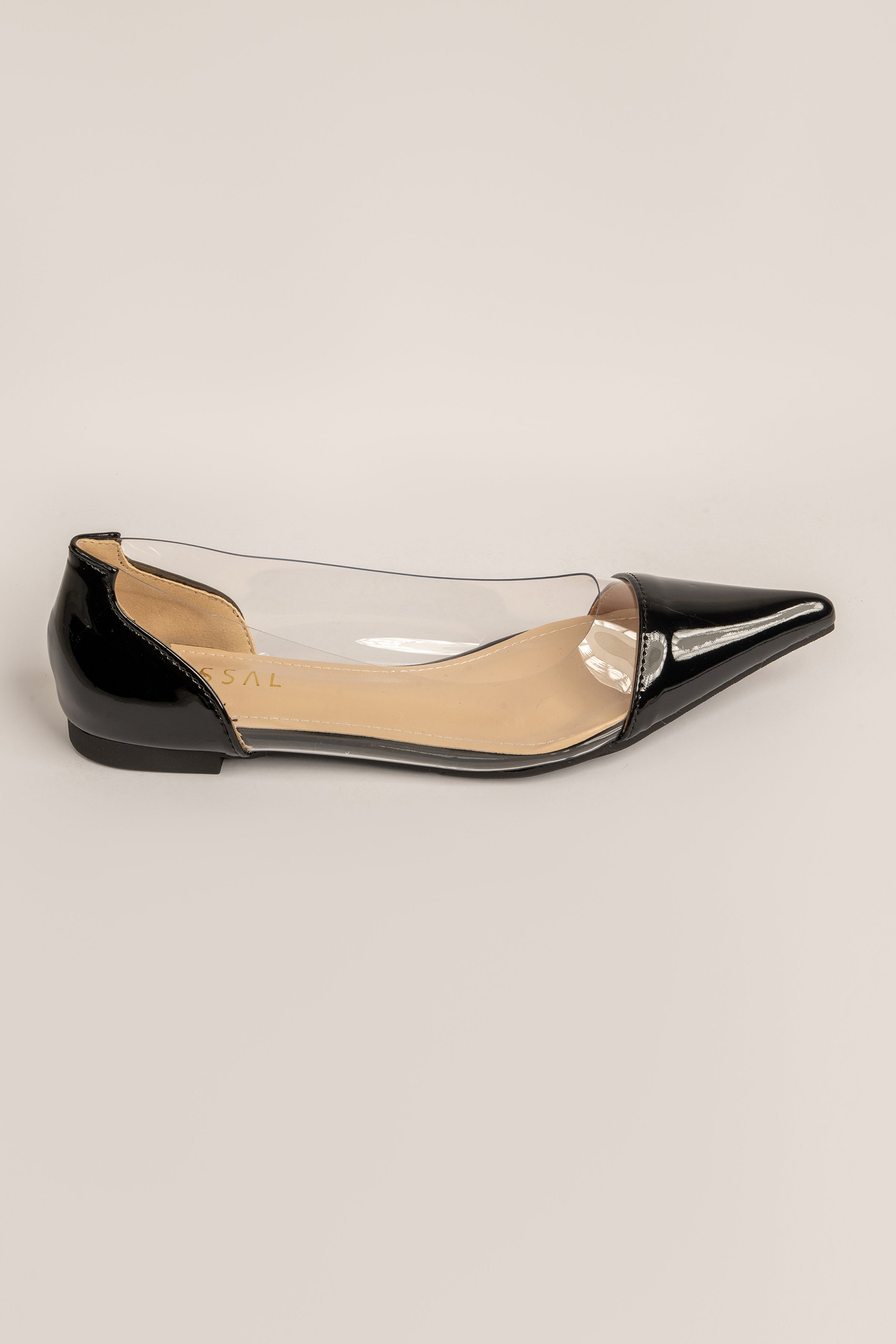 Black PVC Flats
