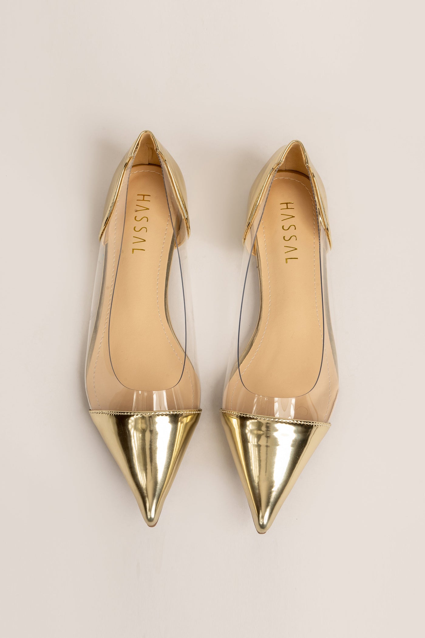 Gold Pvc Flats