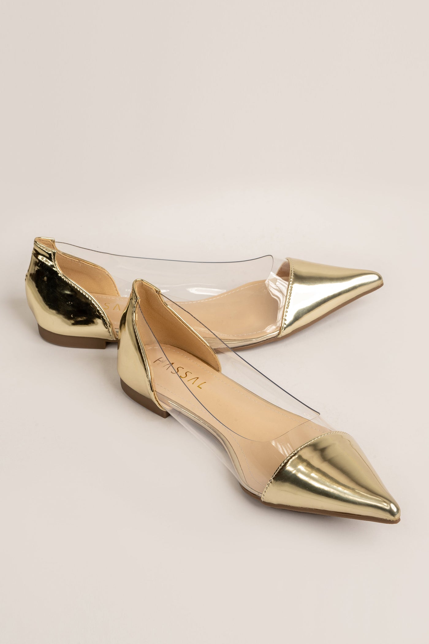 Gold Pvc Flats