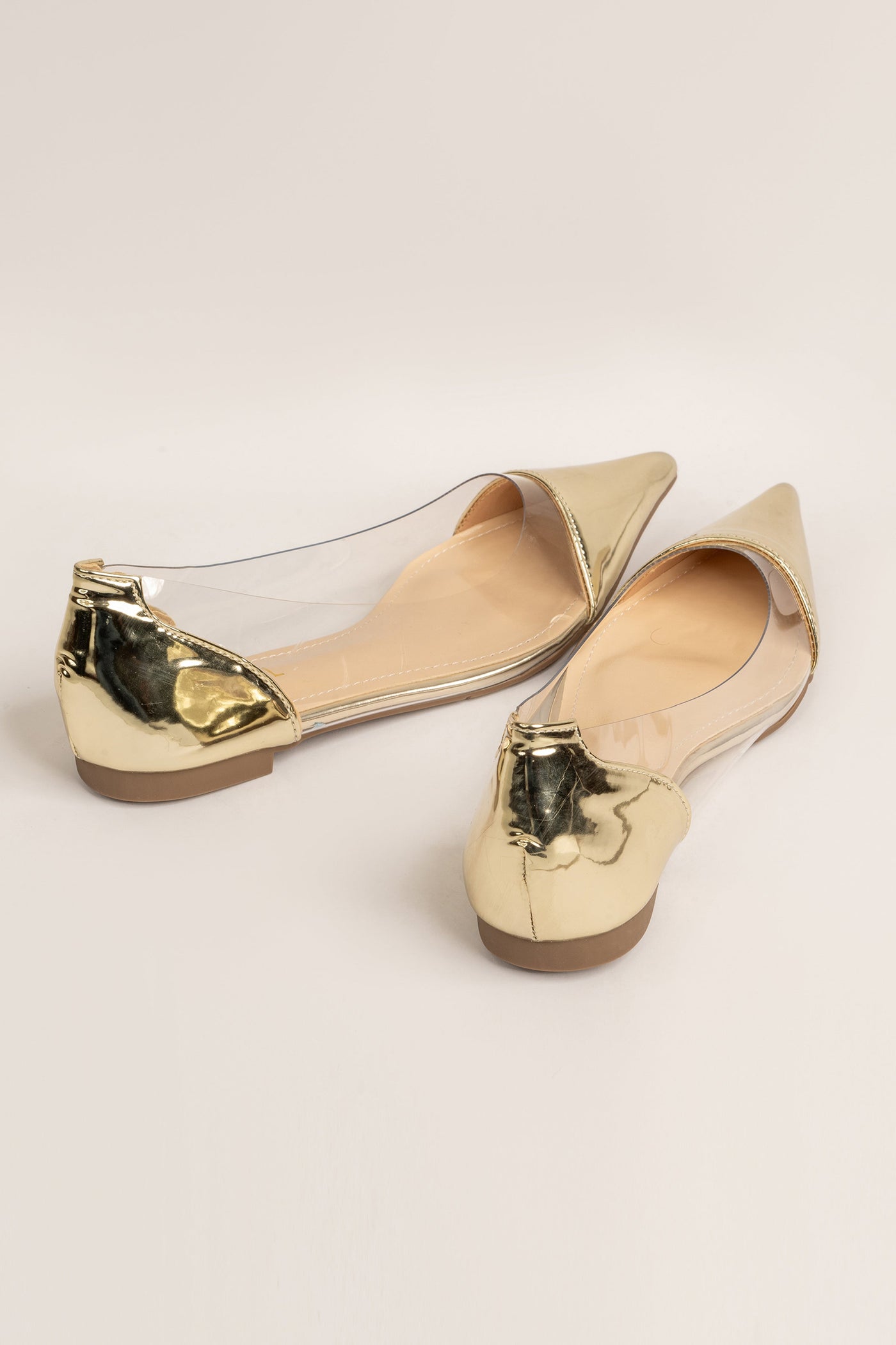 Gold Pvc Flats