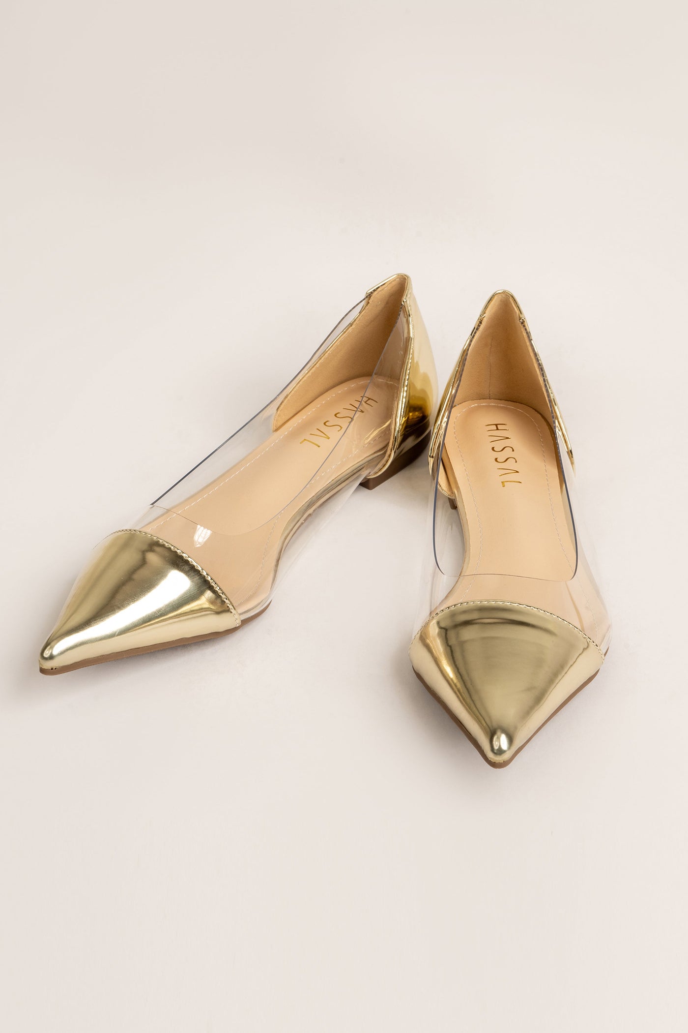 Gold Pvc Flats
