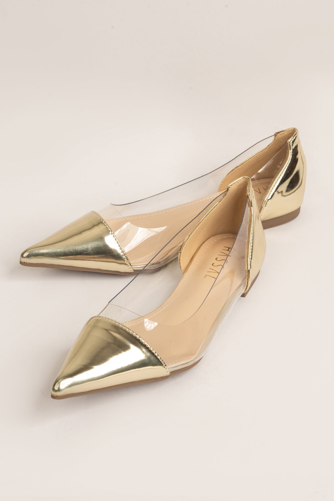 Gold Pvc Flats