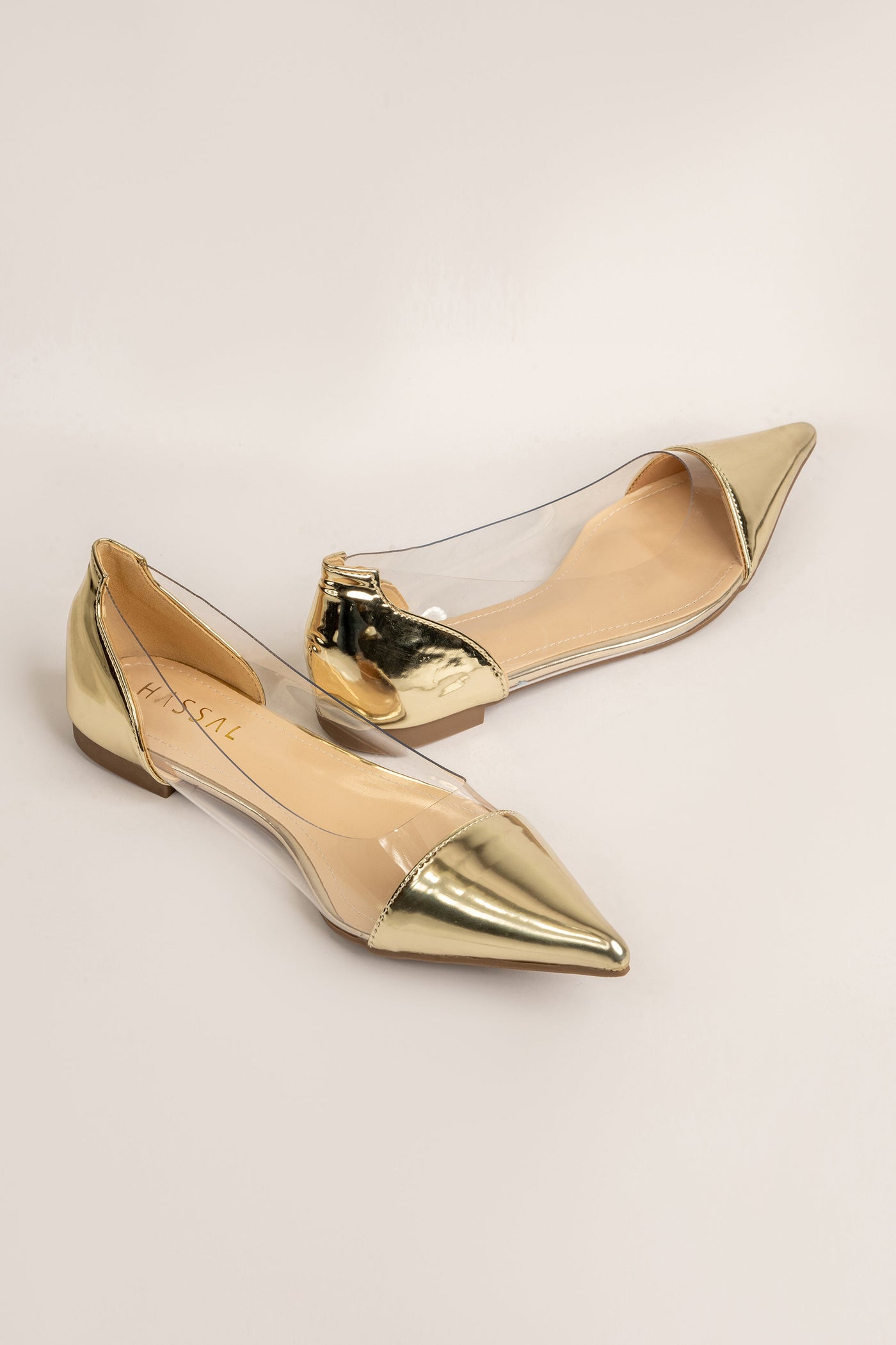 Gold Pvc Flats
