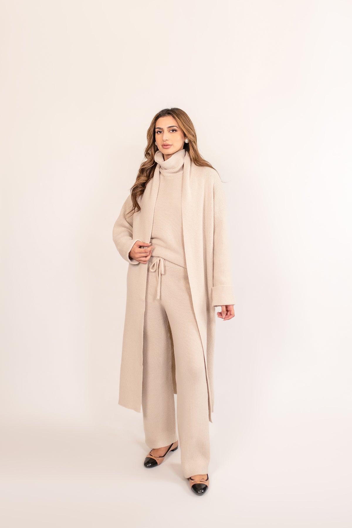 Merve Cream Three Piece Suit