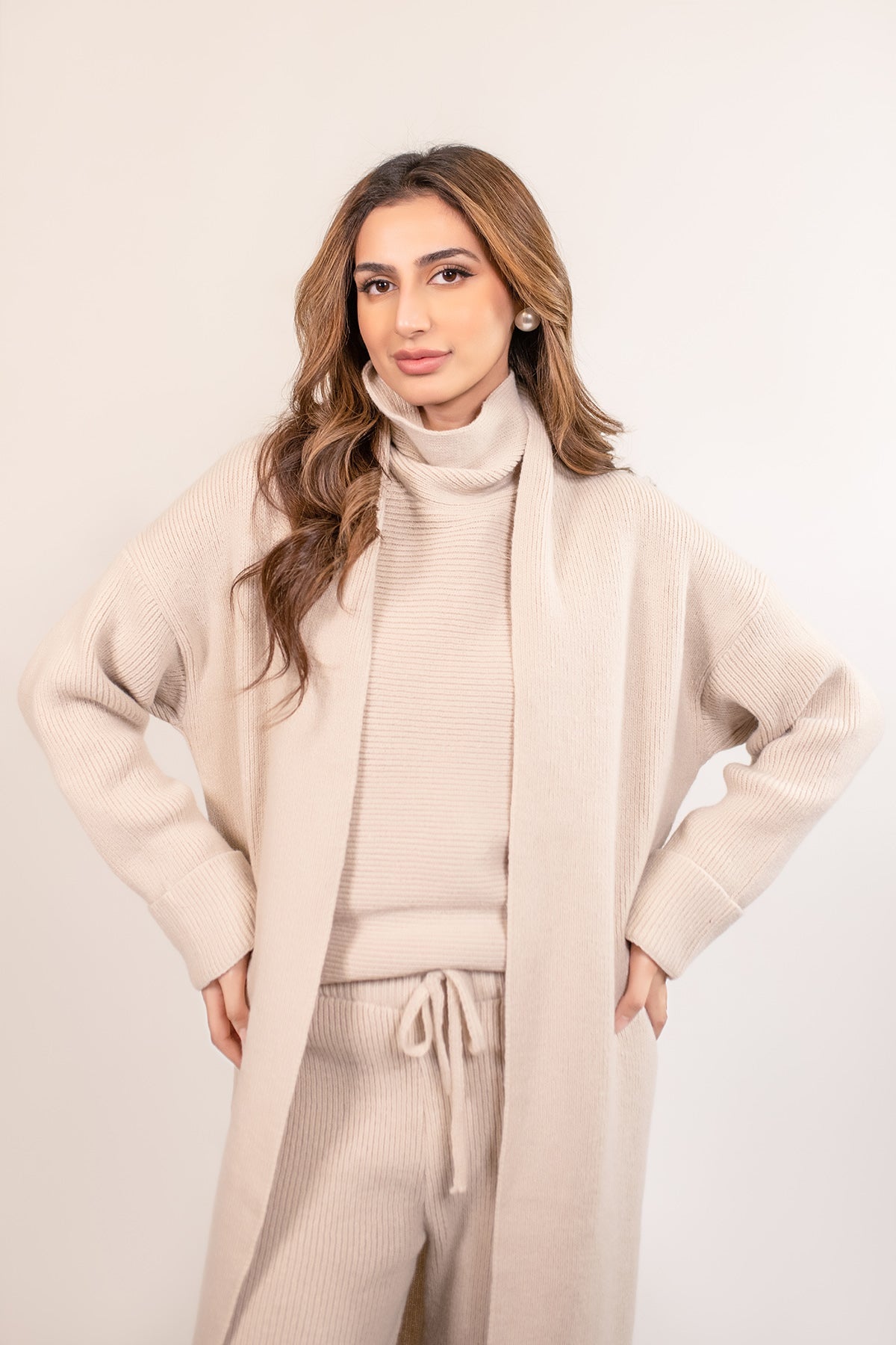 Merve Cream Three Piece Suit