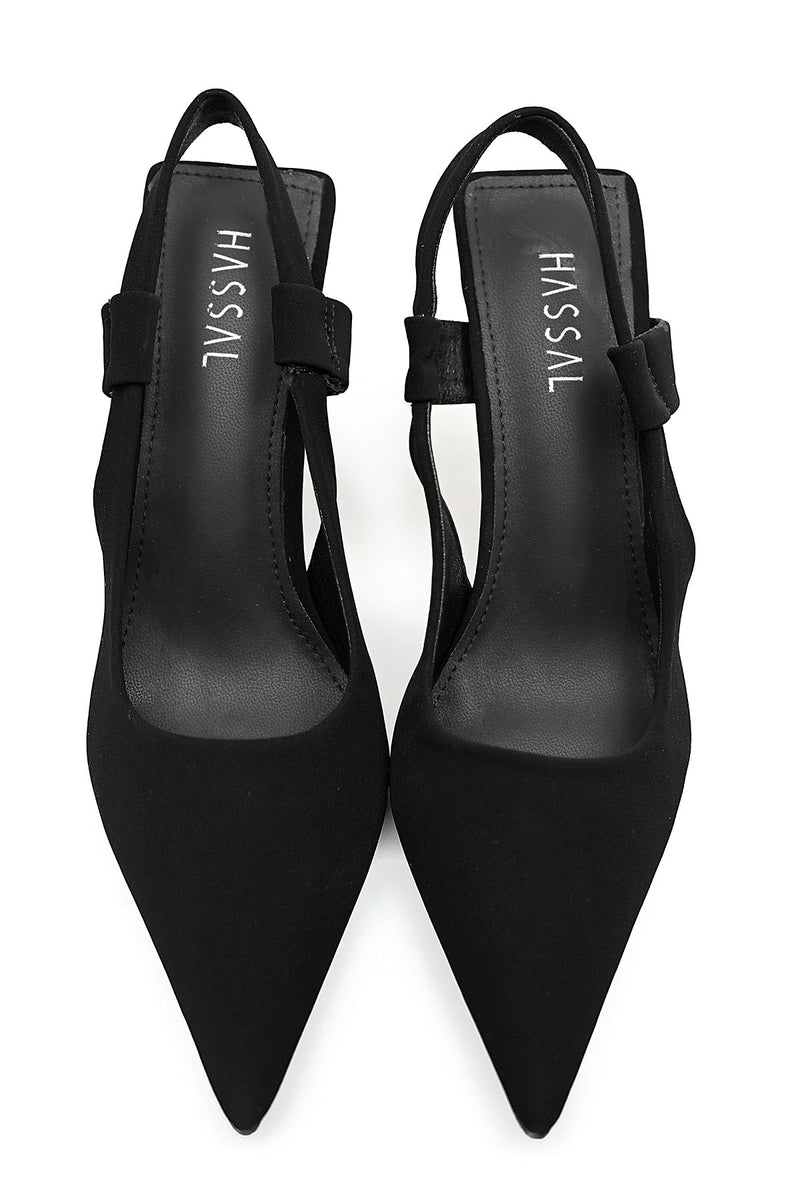 Daisy Strap Heel Black