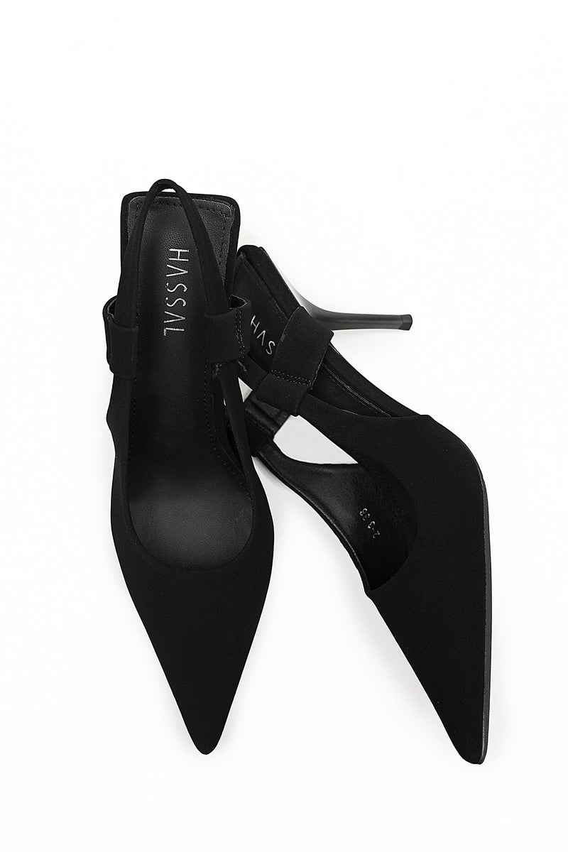 Daisy Strap Heel Black