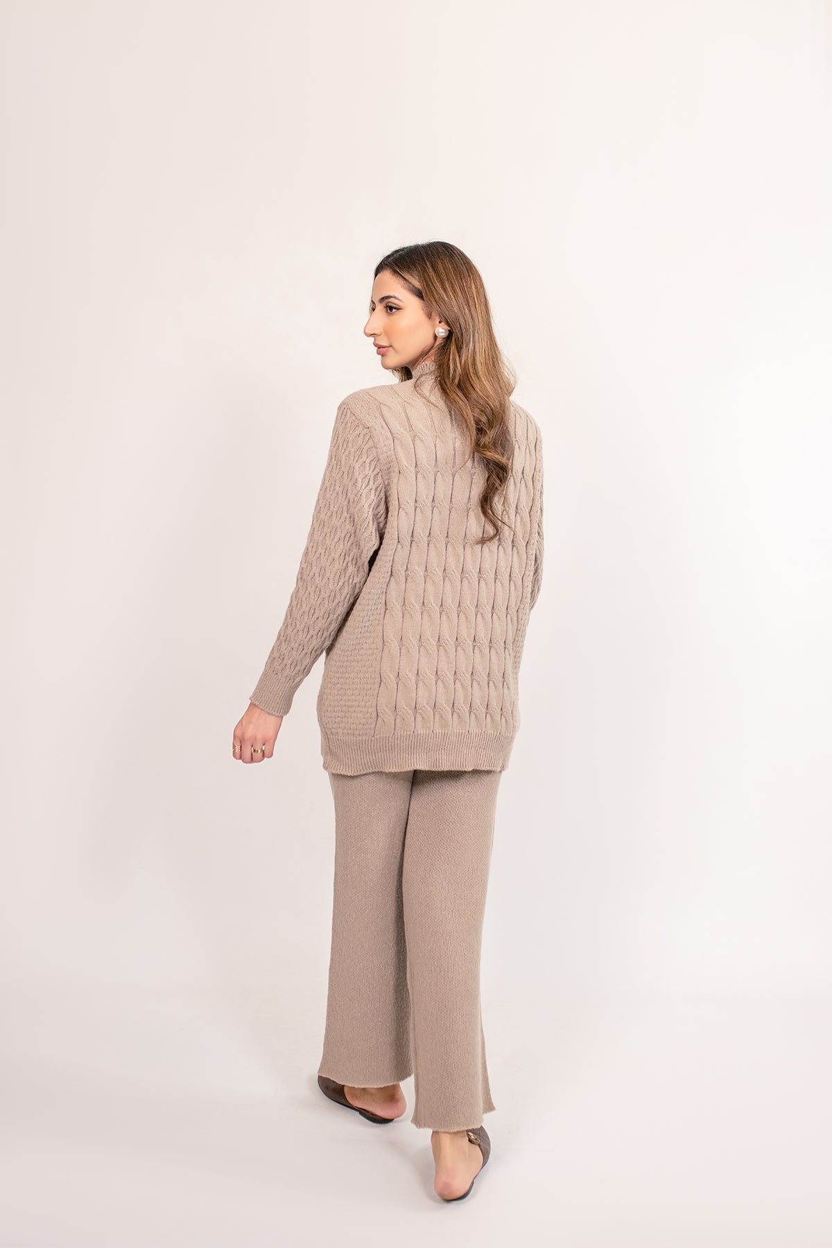 Amelia Brown Suit with black Button