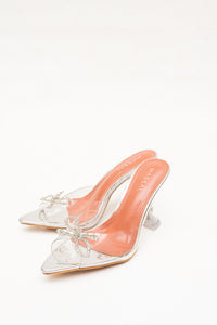 Roma Silver Transparent Heels