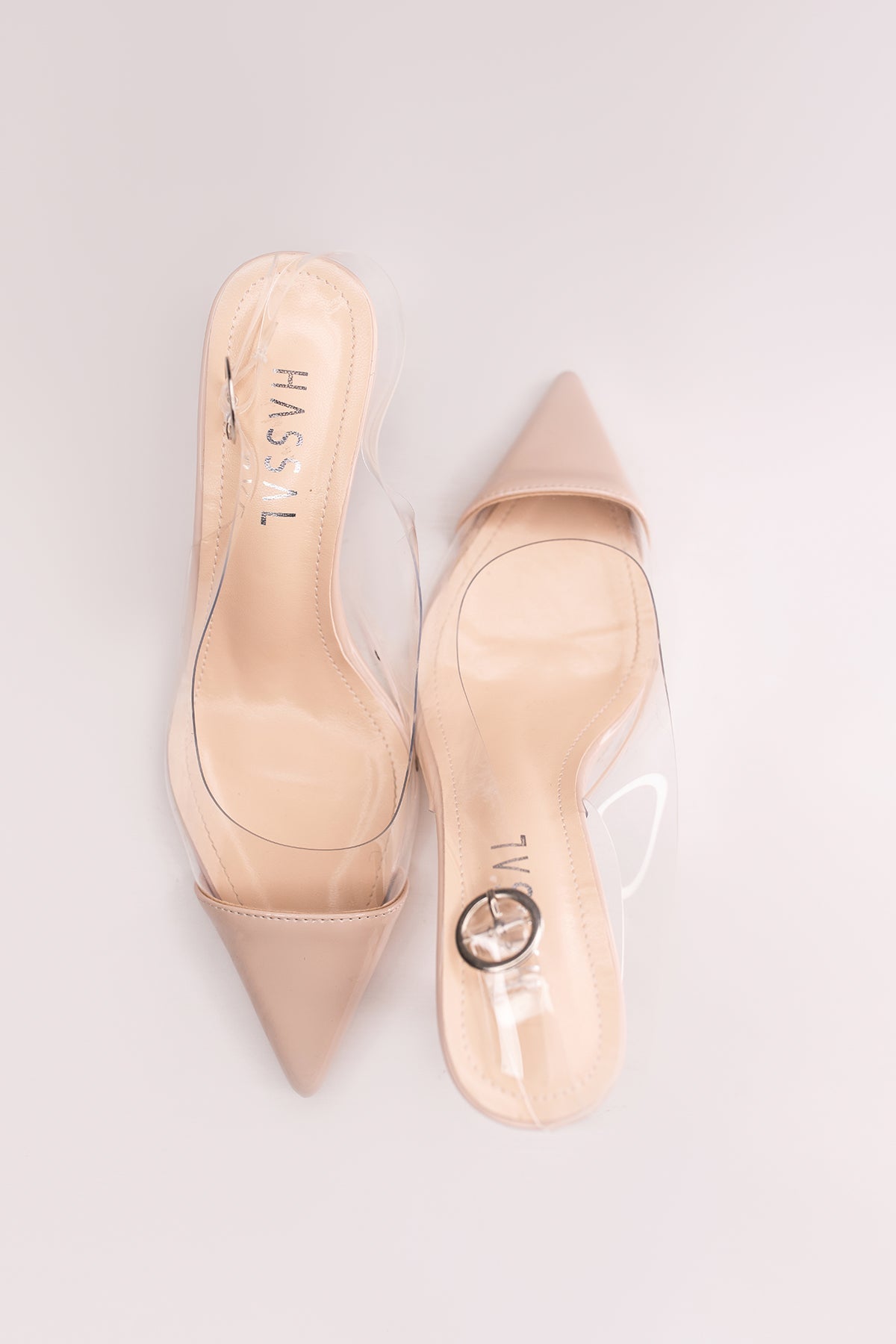 New PVC Nude Small Heels