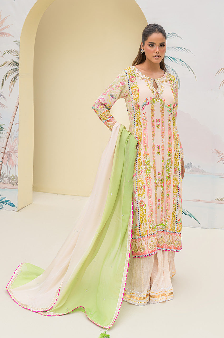 Printed Multi Ivory
