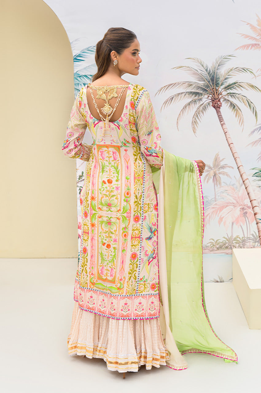 Printed Multi Ivory