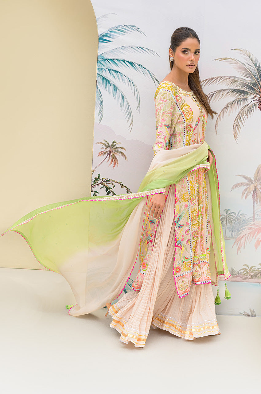 Printed Multi Ivory