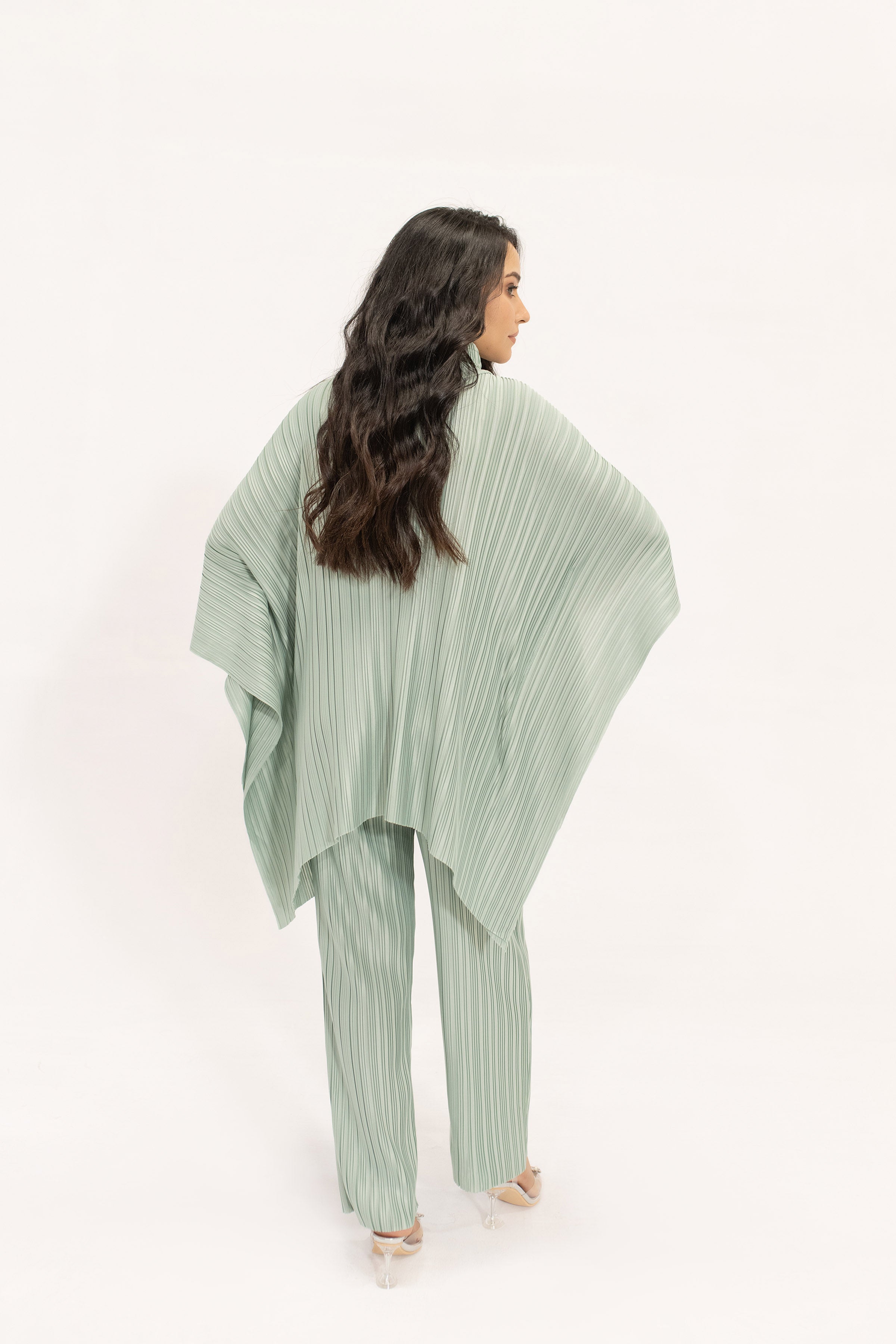 Sevda Mint Pleated Suit