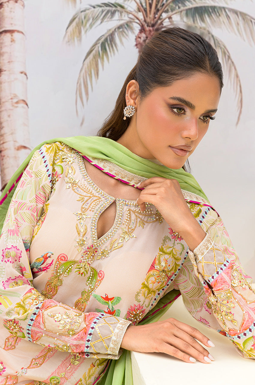 Printed Multi Ivory