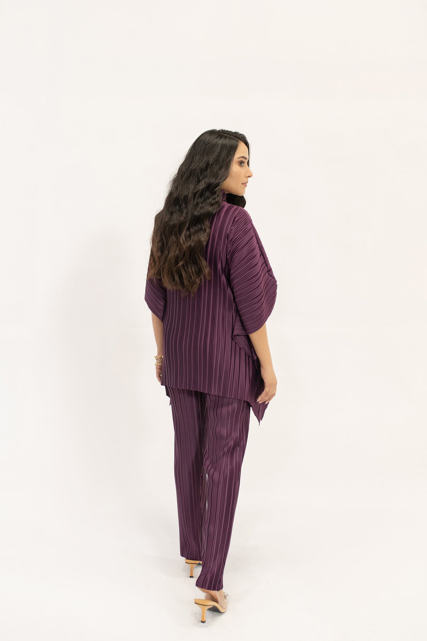 Sevda Purple Pleated Suit